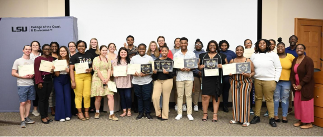 Figure 1 LSU EnvironMentors Program at the end of year awards ceremony. Image credit LSU.